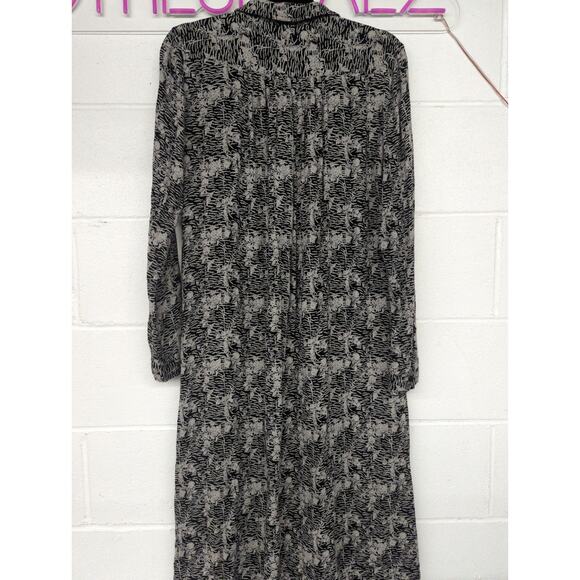 Antik batik s/38 black vitori shirt dress unique print printed black gray - Picture 5 of 7